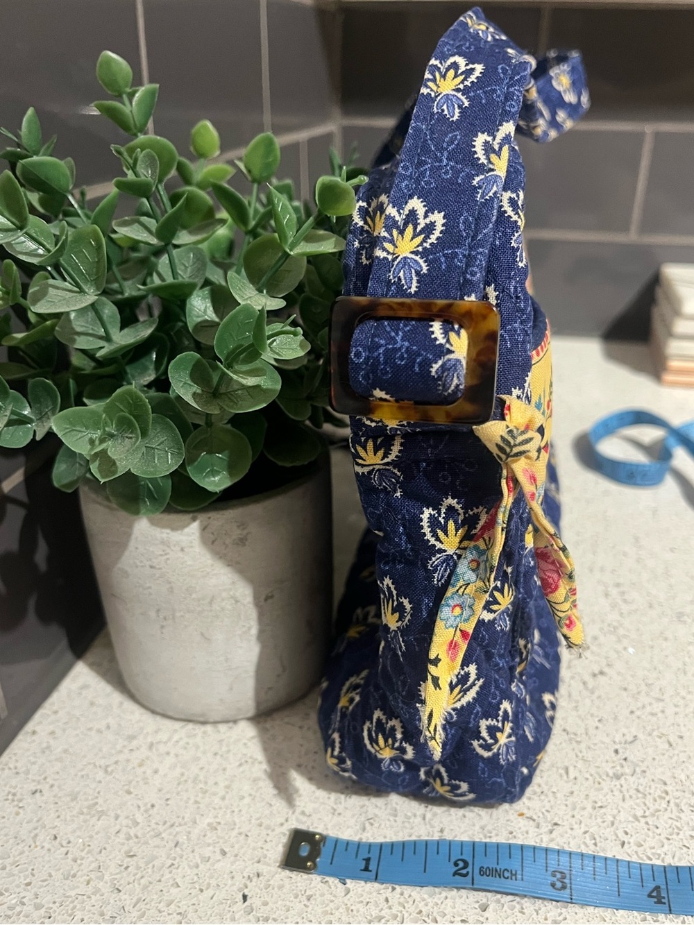 Vera Bradley Quilted Floral Denim Shoulder Bag Purse Vintage Y2K - Picture 13 of 16